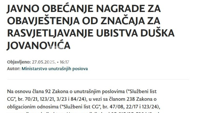 Milion evra za informaciju